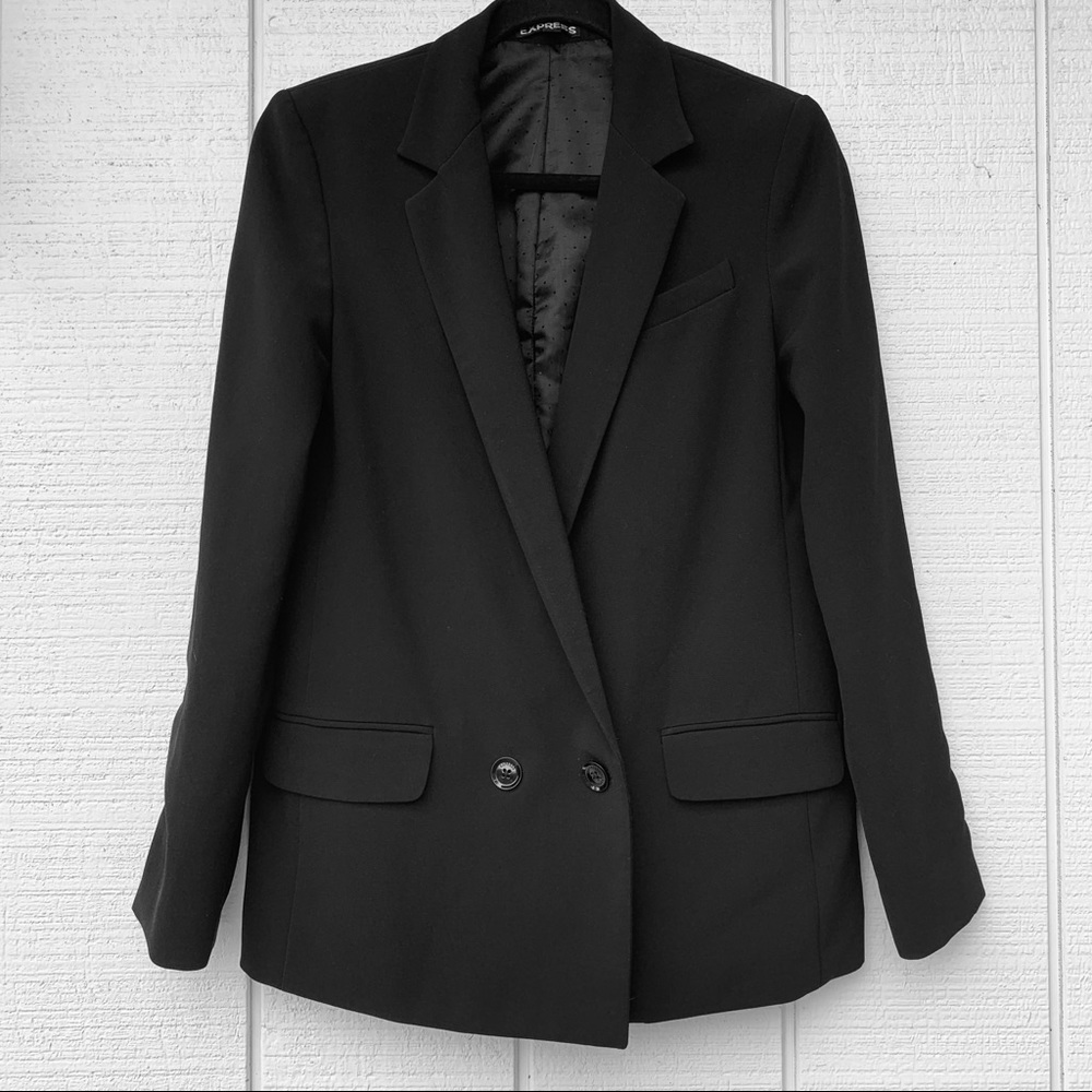 Express Double Breasted Black Blazer